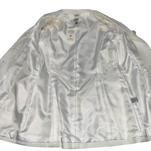 Talbots VTG Women's Ivory Textured Italian Cotton Pique Jacket Sz 4 NWT - Picture 4 of 10